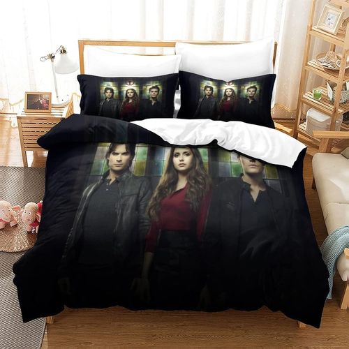Parure De Lit 3d The Vampire Diaries, Ensemble De Literie ¿¿ La Mode Et Amusant, Housse De Couette, Housse De Couette Douce Et Confortable