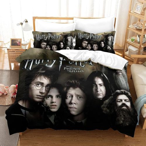 Harry Potter Housse De Couette Film Ensemble De Literie Impression Num¿¿Rique Housse De Couette Conception Simple Parure De Lit Avec Taie D'oreiller Literie