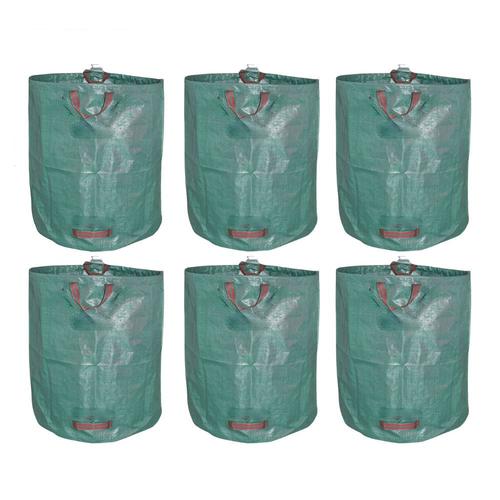 SHOP-STORY - GARDEN BAG_6x : 6 Sacs de jardin pliable XXL - 272L en PP Robuste avec Cerclage