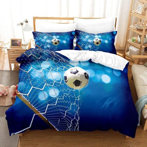 Parure De Lit Avec Housse De Couette Et 1/2 Taie D'oreiller, Th¿¿Me De Football, Design De Style De Personnalit¿¿ Sportive, Housse De Couette Douce Et Confortable