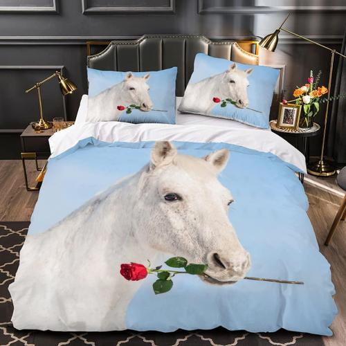 Parure De Lit King,Ensemble De Housse De Couette,Cheval,Housse De Couette,Ensembles De Literie Ultra Doux Avec 2 Taies D'oreiller