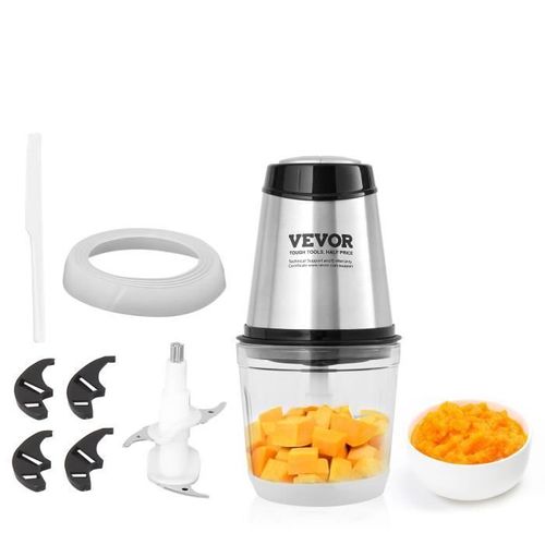Hachoir Électrique Commercial - VEVOR - Hachoir à Viande avec Bol en Verre 600 mL 2,5 Tasses