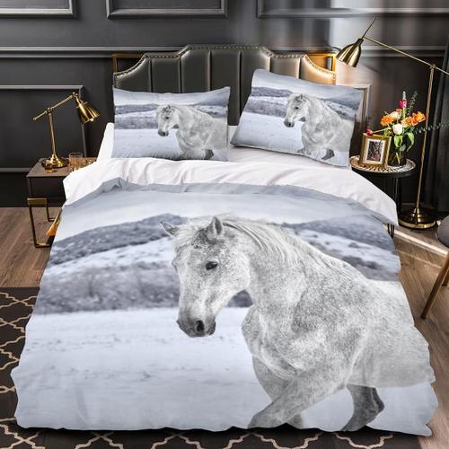 Parure De Lit King,Ensemble De Housse De Couette,Cheval,Housse De Couette,Ensembles De Literie Ultra Doux Avec 2 Taies D'oreiller