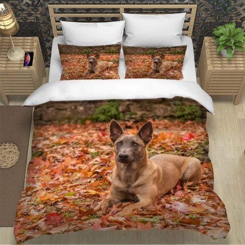 Housse De Couette,Ensemble De Literie Avec Animaux Malinois Belges,Housse De Couette En Microfibre Douce,Avec 2 Taies D'oreiller