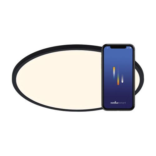 Nordlux Liva Smart Led Semi-Plafonnier Led Intégré Noir 2700-6500k