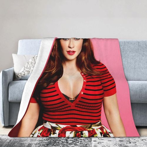 Zooey Actor Deschanel Couverture Polaire Légère En Peluche Moelleuse, Chaude, Douce Et Confortable, Parfaite Pour Lit, Canapé, 203,2 X 152,4 Cm