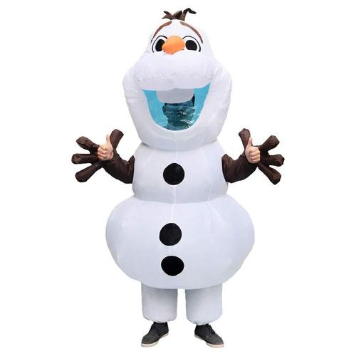 Costume Longteng Olaf Costume Gonflable Adulte Hommes Déguisement Halloween Costume Gonflable Fête Cosplay