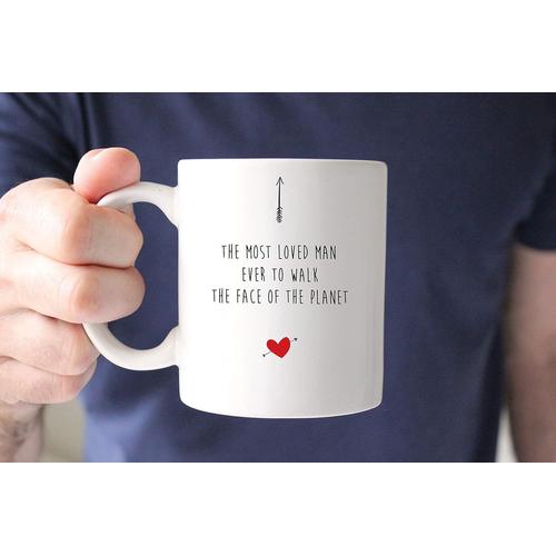 Tasse De L?Homme Le Plus Aimé | Cadeaux Pour Hommes | Cadeau Romantique Pour Mari Petit Ami