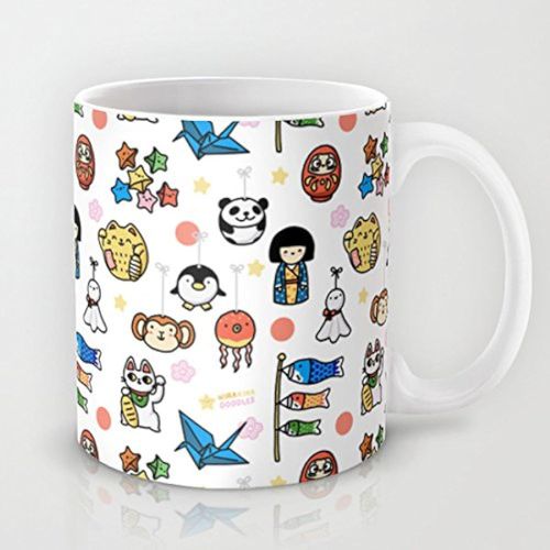 Tasse Chanceuse De Griffonnage Du Japon