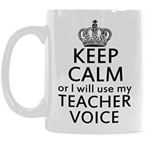 Incroyable Dicton Et Citations Humoristiques : Restez Calme Ou J'utiliserai La Voix De Mon Professeur - Tasse À Café Magique ? Meilleur Cadeau Pour La Saint-Valentin, Un Anniversaire, Noël Ou Le Nouvel An.