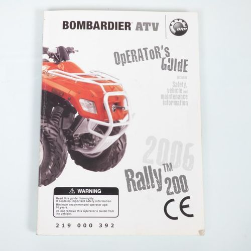 Manuel Du Propriétaire Utilisateur Origine Pour Quad Bombardier 200 Atv 2006-2006 219000392 / 219000392tw Occasion