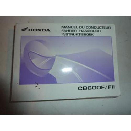 Manuel Du Propriétaire Utilisateur Origine Pour Moto Honda 600 Cb 37mbzb10 Occasion