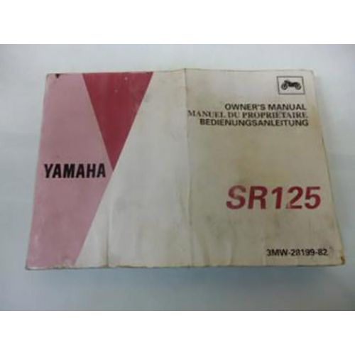 Manuel Du Propriétaire Utilisateur Origine Pour Moto Yamaha 125 Sr 3mw-28199-82 Occasion