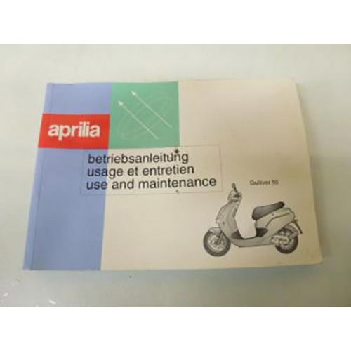Manuel Du Propriétaire Utilisateur Origine Pour Scooter Aprilia 50 Gulliver Ap8201851 Occasion