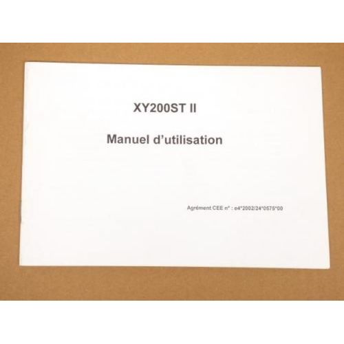 Manuel Du Propriétaire Utilisateur Origine Pour Quad Shineray 200 Stii Xy200stii Occasion