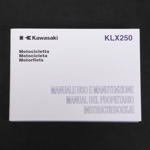 Manuel Du Propriétaire Utilisateur Origine Pour Moto Kawasaki 250 Klx 99976-1370 Occasion