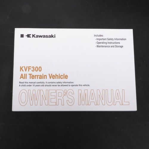 Manuel Du Propriétaire Utilisateur Origine Pour Quad Kawasaki 300 Kvf 99986-1662 Occasion