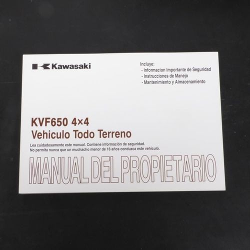 Manuel Du Propriétaire Utilisateur Origine Pour Quad Kawasaki 650 Kvf 99972-1141 Occasion