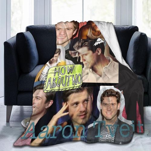 Couverture Aaron Actor Tveit En Flanelle Polaire Super Douce Et Légère Pour Climatisation, Canapé, Chambre À Coucher, Pour Enfants Et Adultes 127 X 101,6 Cm