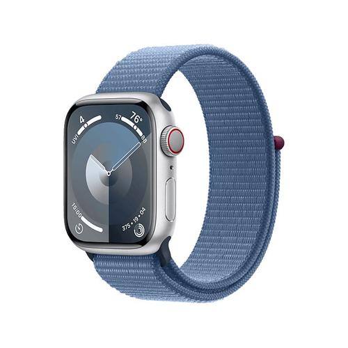 Apple Watch Series 9 Gps + Cellular - Boîtier Aluminium 41 Mm Argent Bleu