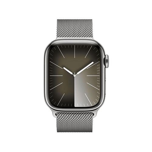 Apple Watch Series 9 Gps + Cellular - Boîtier Acier Inoxydable 41 Mm Argent - Bracelet Milanais