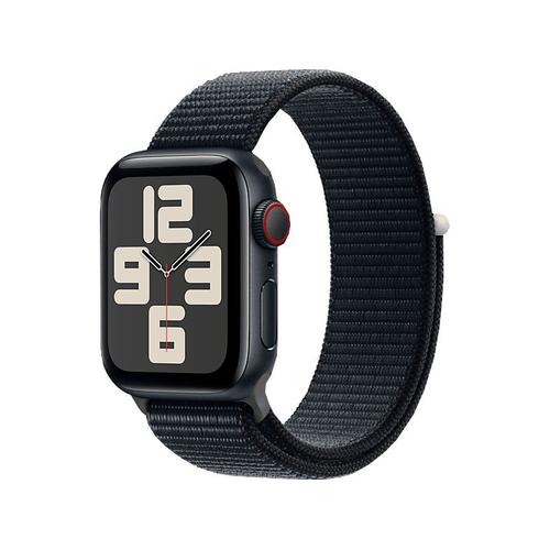 Apple Watch Se (Gps + Cellular) - 2e Génération - 44 Mm - Aluminium Minuit - Montre Intelligente Avec Bracelet Sport - Textile - Minuit - Taille Du Poignet : 145-220 Mm - 32 Go - Wi-Fi, Lte...