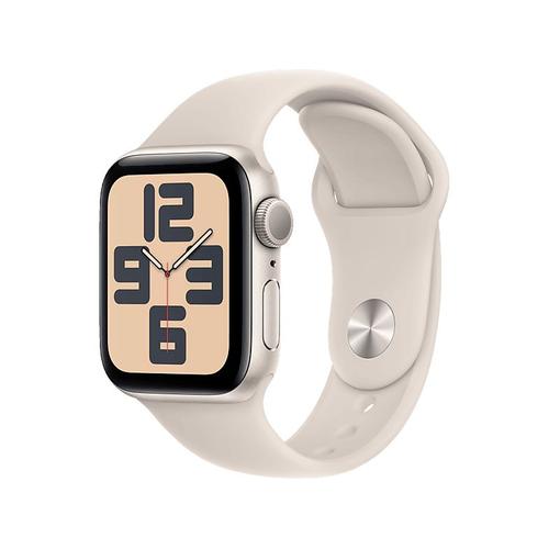 Apple Watch Se (Gps) - 2e Génération - 40 Mm - Aluminium Droit - Montre Intelligente Avec Bracelet Sport - Fluoroélastomère - Droit - Taille Du Bracelet : S/M - 32 Go - Wi-Fi, Bluetooth - 26.4 G