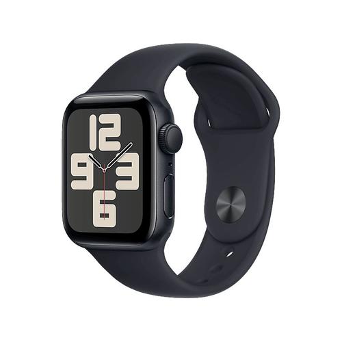 Apple Watch Se (Gps) - 2e Génération - 40 Mm - Aluminium Minuit - Montre Intelligente Avec Bracelet Sport - Fluoroélastomère - Minuit - Taille Du Bracelet : M/L - 32 Go - Wi-Fi, Bluetooth - 26.4...