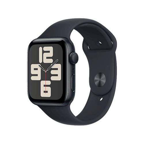 Apple Watch Se (Gps) - 2e Génération - 44 Mm - Aluminium Minuit - Montre Intelligente Avec Bracelet Sport - Fluoroélastomère - Minuit - Taille Du Bracelet : S/M - 32 Go - Wi-Fi, Bluetooth - 32.9...