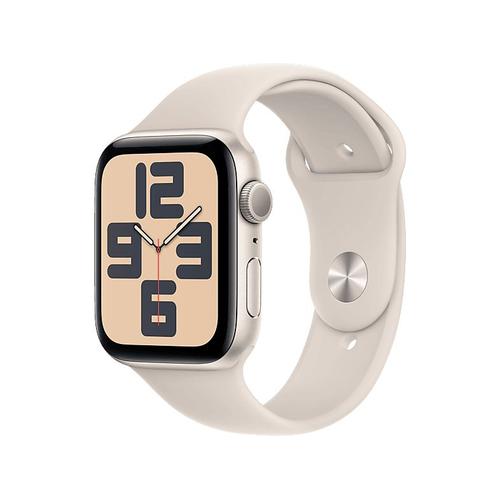 Apple Watch Se (Gps) - 2e Génération - 44 Mm - Aluminium Droit - Montre Intelligente Avec Bracelet Sport - Fluoroélastomère - Droit - Taille Du Bracelet : S/M - 32 Go - Wi-Fi, Bluetooth - 32.9 G