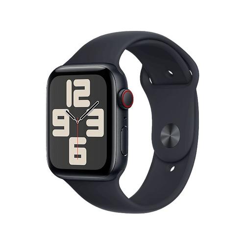 Apple Watch Se (Gps + Cellular) - 2e Génération - 44 Mm - Aluminium Minuit - Montre Intelligente Avec Bracelet Sport - Fluoroélastomère - Minuit - Taille Du Bracelet : M/L - 32 Go - Wi-Fi, Lte...