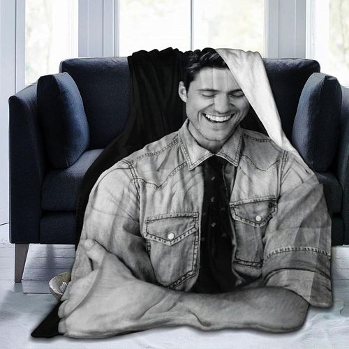 Aaron Tveit Couverture Chaude Douce Et Confortable Pour Pique-Nique, Couverture Polaire Pour Canapé, Bureau, Lit, Voiture, Camping, Canapé 203,2 X 152,4 Cm