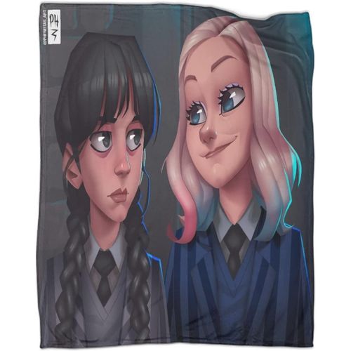 Wednesday Addams Couverture Polaire Pour Cadeaux Pour Femmes, Hommes, Filles, Garçons, Toutes Saisons, Super Douce Et Confortable, Couverture En Peluche Pour Canapé, Lit, Bureau, 100 X 130 Cm