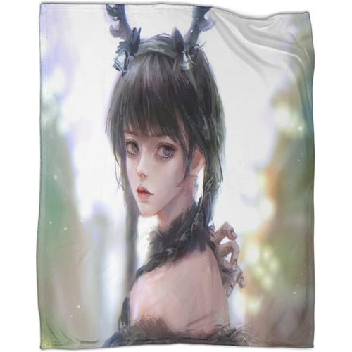 Wednesday Addams Couverture En Peluche Super Douce Décorative En Fourrure Chaude Et Confortable Pour Canapé, Canapé, Chaise, Couverture De Lit Lavable De Qualité Anti-Boulochage, 127 X 152 Cm