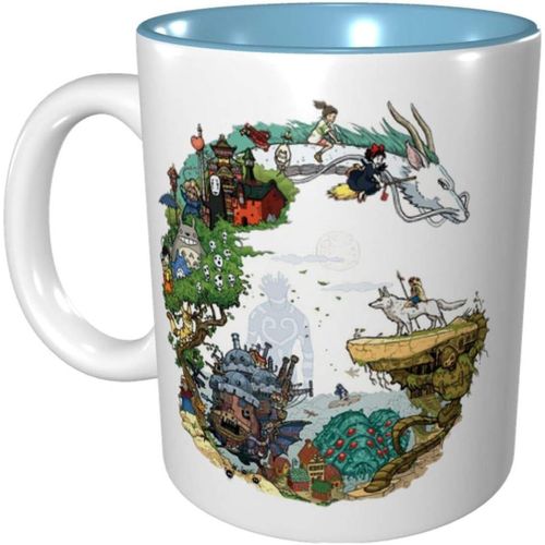 Studio Ghibli Anime Art Couleur Tasse Porcelaine Tasse Tasse 330ml Céramique Usage Domestique Bureau Protection De L'environnement