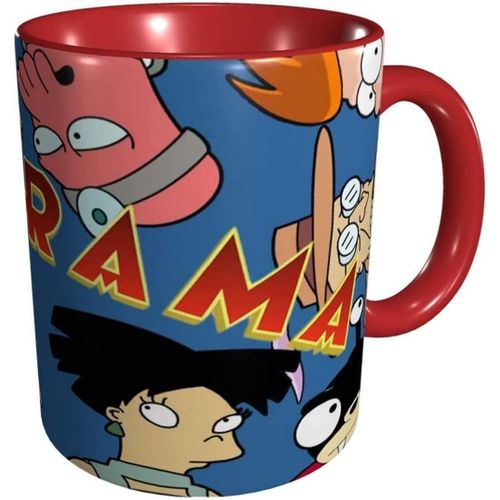 Futurama Mugs Comics Anime Tasses À Café Nouveauté Cadeau Tasse À Café En Céramique Maison Voyage Tasses À Café Tasse Tasse Bleu Ciel-Rouge