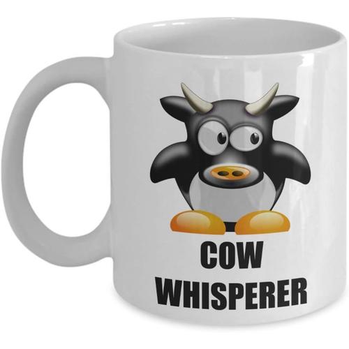 N\A Tasse Whisperer De Vache - Cadeaux Drôles D'anniversaire Pour Les Éleveurs De Bovins De B¿Uf De Vache Propriétaires Amoureux Des Animaux Mari Femme Hommes Femmes Lui Sa Tasse De Café