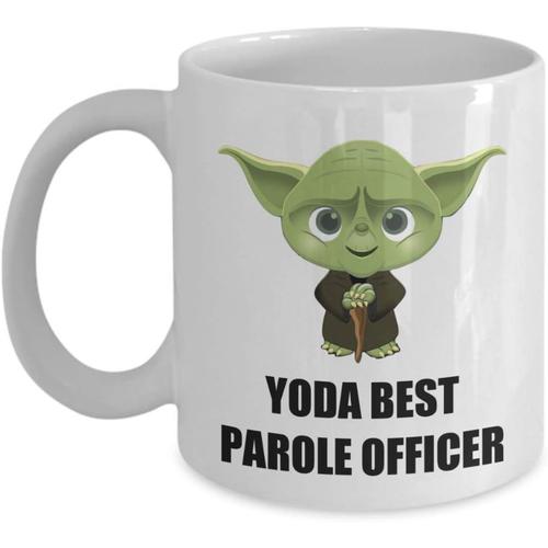 Cadeaux D'anniversaire De Fête De Noël Pour Agent De Libération Conditionnelle, Personnel, Employé, Collègue, Homme, Femme, Ami, Star Wars Yoda, Meilleure Tasse À Café Amusante Personnalisée