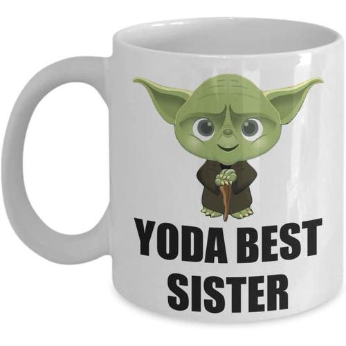 Cadeaux D'anniversaire Yoda Best Sister - Cadeaux Pour Fans De Star Wars - Collectionneurs Yoda - Tasse À Café Amusante Pour La Famille De Noël