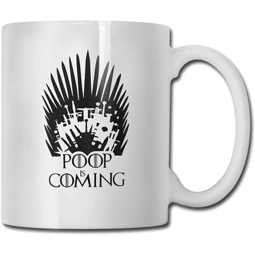 Caca Is Coming 11 Onces Tasses À Café Drôles En Céramique Tasse Drôle De Caca - Idée D'anniversaire De Noël De Nouveauté Pour Les Hommes, Les Femmes, Les Amis, Les Collègues Qui Aiment Les Tasses À Thé Et Les Tasses À Café