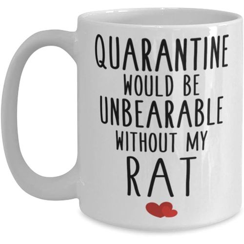 Rat Mignon ? Cadeau Amusant Pour Les Amateurs De Rats De Quarantaine ? Accessoires Pour Rats, Tasse À Café, Tasse À Thé