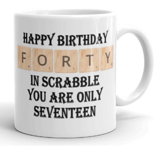 40e Anniversaire Au Scrabble Vous Avez Dix-Sept Ans Mug En Céramique Amusant