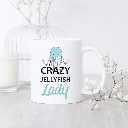 Crazy Jellyfish Lady Mug Tasse À Café Mignonne En Forme De Méduse Pour Halloween, Mariage, Fête Des Pères, Fête Des Mères, Noël, Thanksgiving, Meilleure Tasse