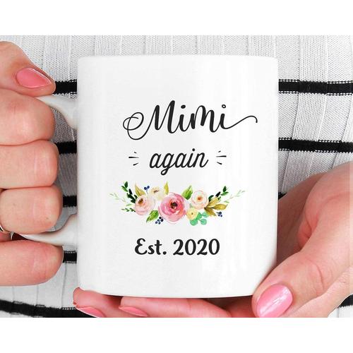 Mimi Again Est 2020 Mug, Mimi Again Cups, Deuxième Tasse D?Annonce De Bébé, Annonce De Grossesse Grands-Parents, Grandma Again 2020 Cup