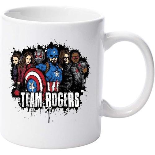 Tasse En Céramique De 11 Oz De Captain America De La Guerre Civile De L'équipe Rogers