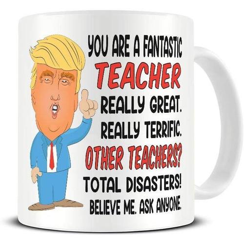 Vous Êtes Une Tasse D?Enseignant Fantastique | Tasse Drôle De Donald Trump | Coupe Pour Ses Femmes, Lui, Hommes | Anniversaires Secret Santa Noël Cadeau Thé Tasse À Café | Tasse À Café En Céramique