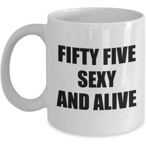 Tasse À Café Sexy Et Drôle Pour 55e Anniversaire Pour Cinquante-Cinq Ans, Grand-Père, Grand-Mère, Mari, Épouse, Maman, Papa, Père, Mère, S¿Ur, Bf, Meilleur Ami