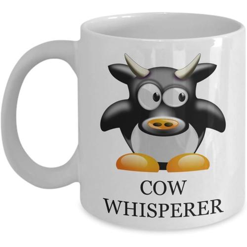 N\A Tasse Whisperer De Vache - Cadeaux Drôles D'anniversaire Pour Les Éleveurs De Bovins De B¿Uf De Vache Propriétaires Amoureux Des Animaux Mari Femme Hommes Femmes Lui Sa Tasse De Café