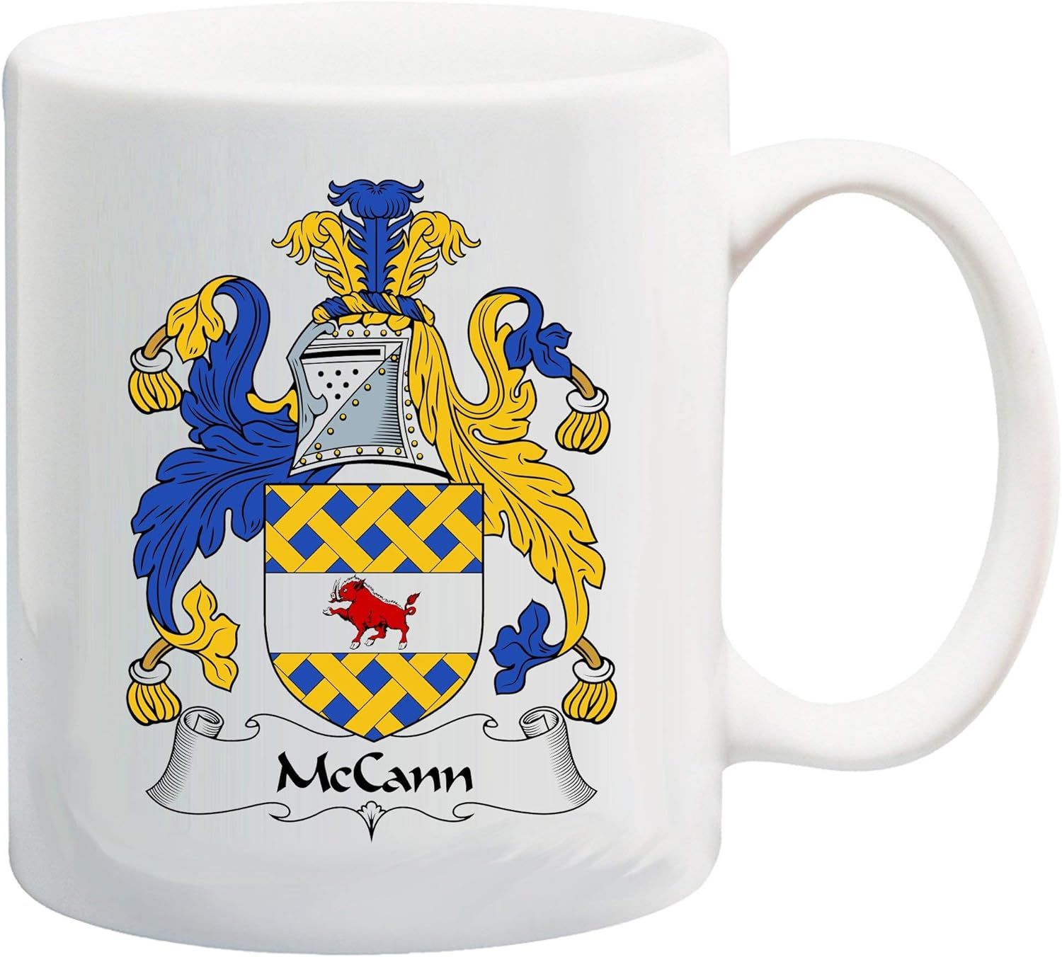 Tasse À Café/Cacao En Céramique Avec Armoiries Mccann/Écusson De La Famille Mccann Par Carpe Diem Designs, Tasse Amusante