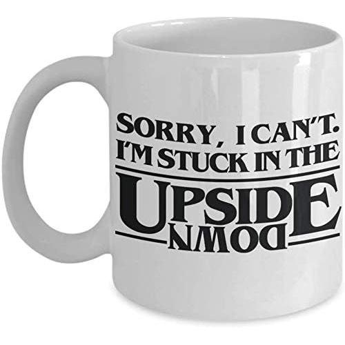 Funny Mugs Stranger Things Mug, Available In (11 Oz.) Stuck In The Upside Down